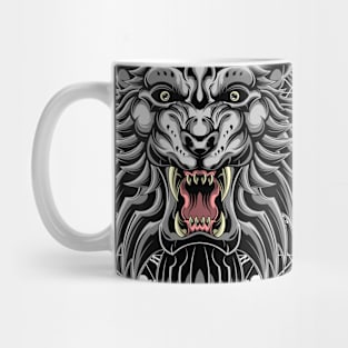 white lion Mug